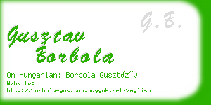 gusztav borbola business card